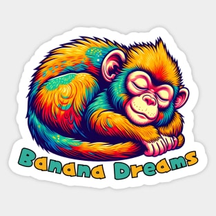 Tired monkey Sticker